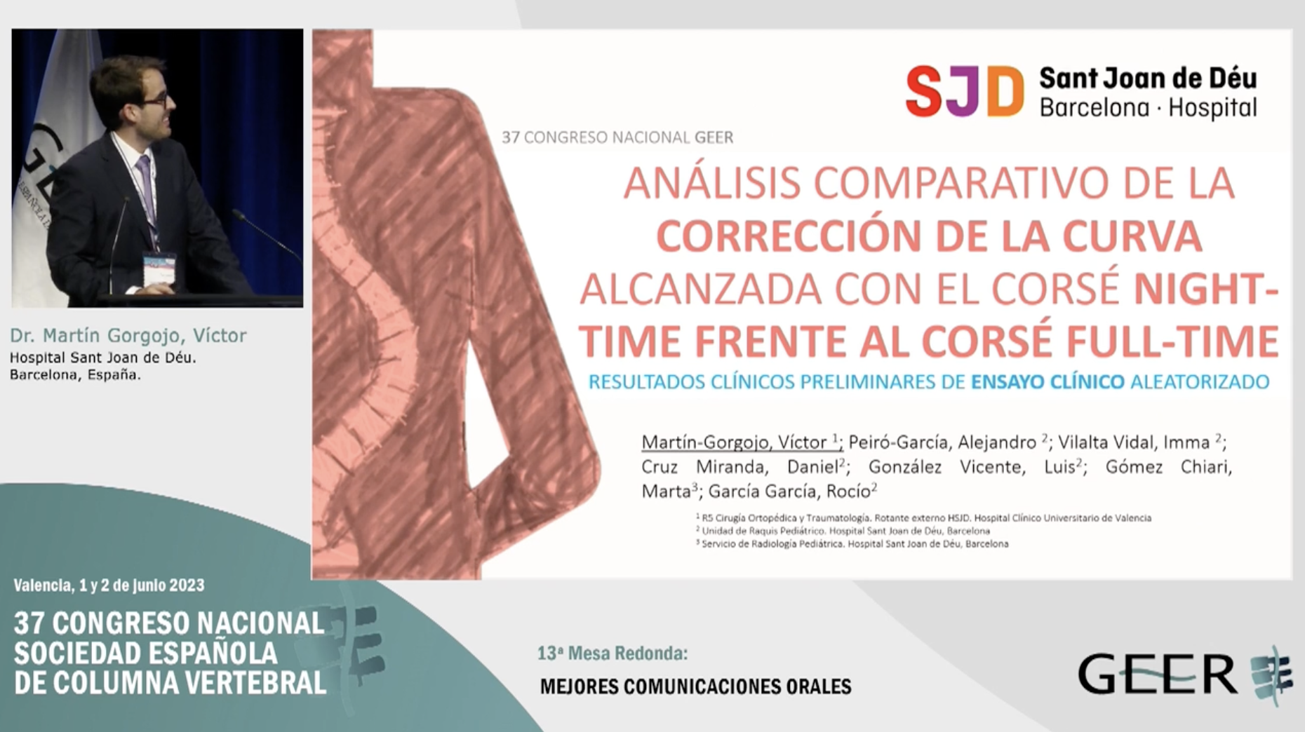 C.O.64. Análisis comparativo de la corrección de la curva alcanzada con el corsé night-time frente al corsé full-time. Resultados clínicos preliminares de ensayo clínico aleatorizado