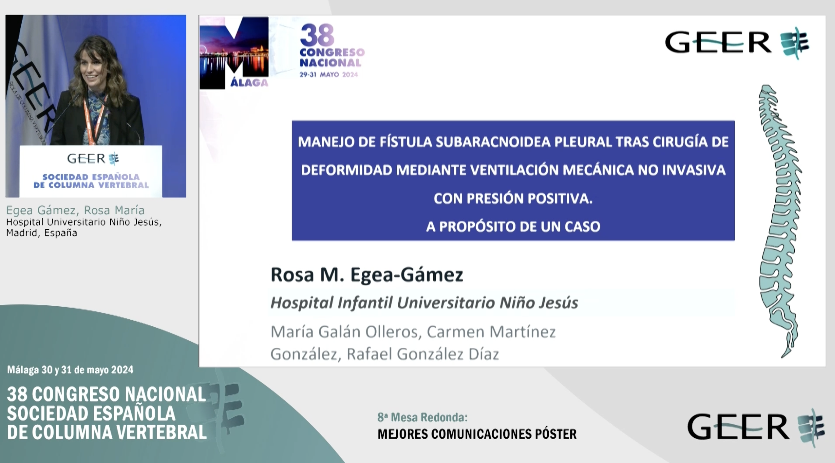 C.P.3. Manejo de fístula subaracnoidea pleural tras cirugía de deformidad mediante ventilación mecánica no invasiva con presión positiva. A propósito de un caso